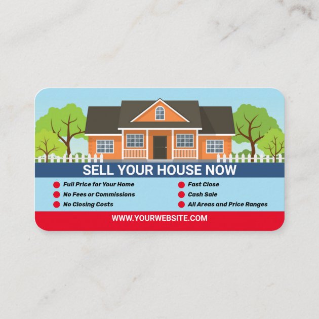 Real estate broker and investor business cards (back side)