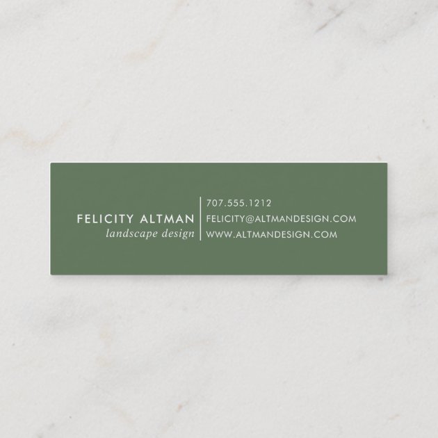 Wild Meadow Business Cards | Mini (back side)