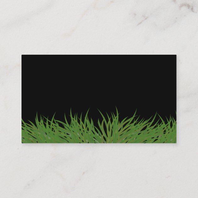 Lawn Care Green Grass Business Card (back side)