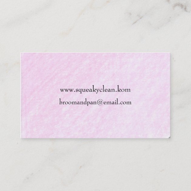 Housekeeping Business Cards (back side)