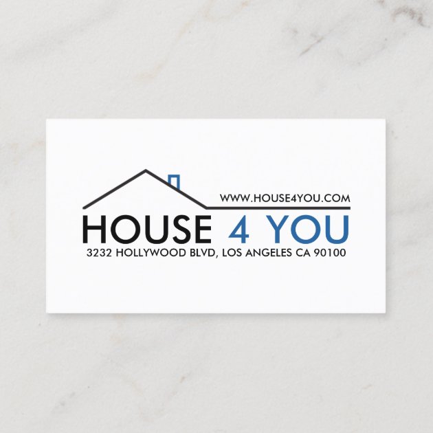 Simple Professional Real Estate Business Card (back side)