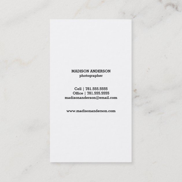 Statement | Photography Business Cards (back side)