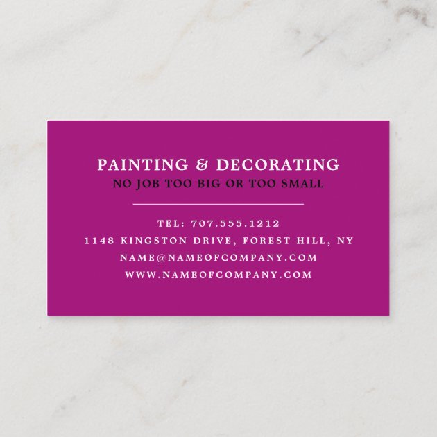 Multicolored Paint Drips, Painter & Decorator Business Card (back side)
