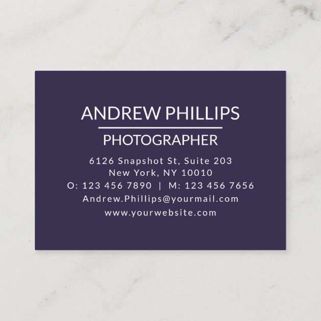 Mountain Starry Silhouette Custom Business Card (back side)