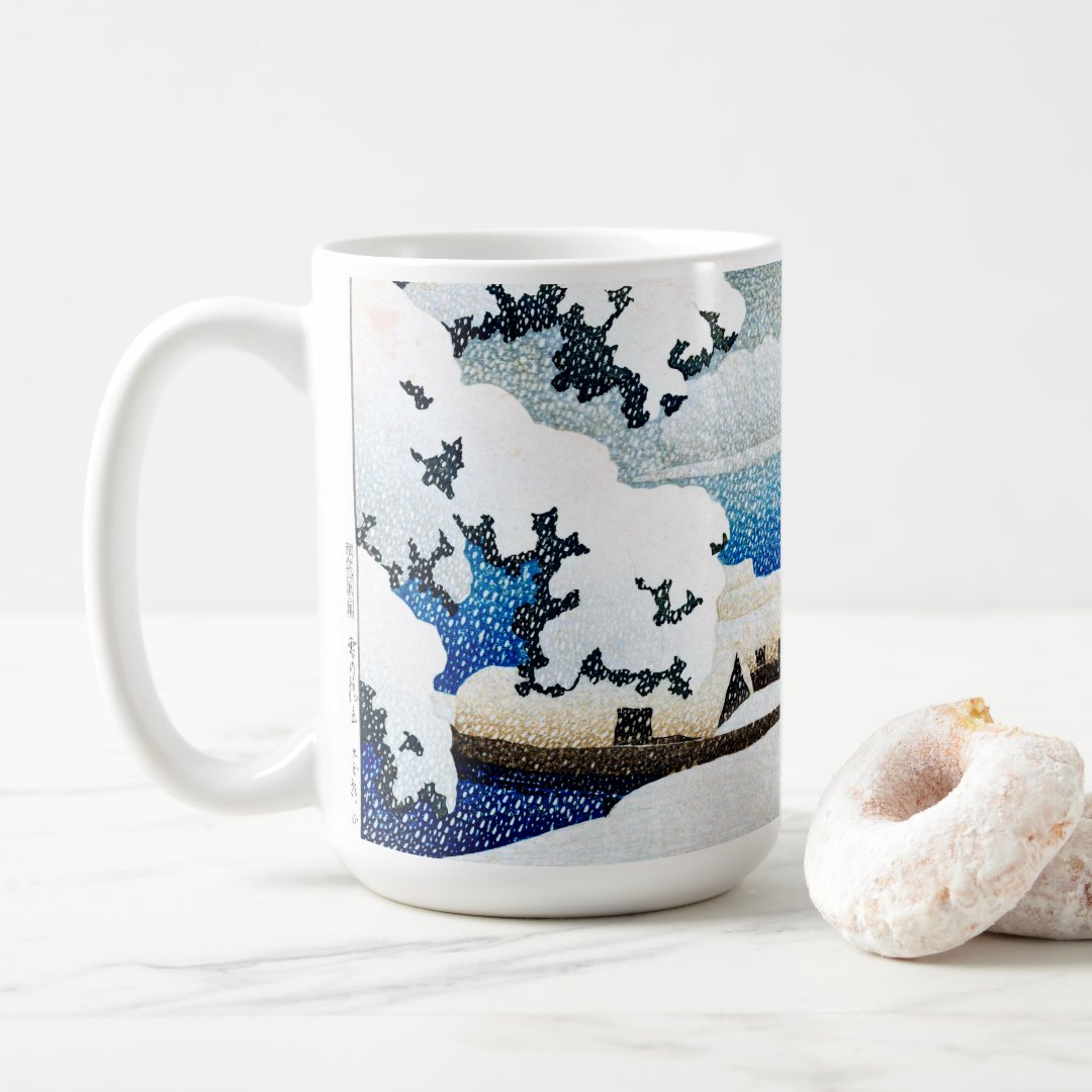 ukiyoe [hasui] C27 Amanohashidate in Snow Mug (With Donut)