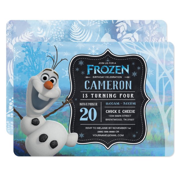 Frozen 2 - Olaf Birthday Party Invitation