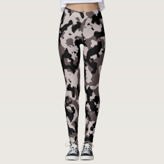 Military Brown Camo Camouflage Leggings
