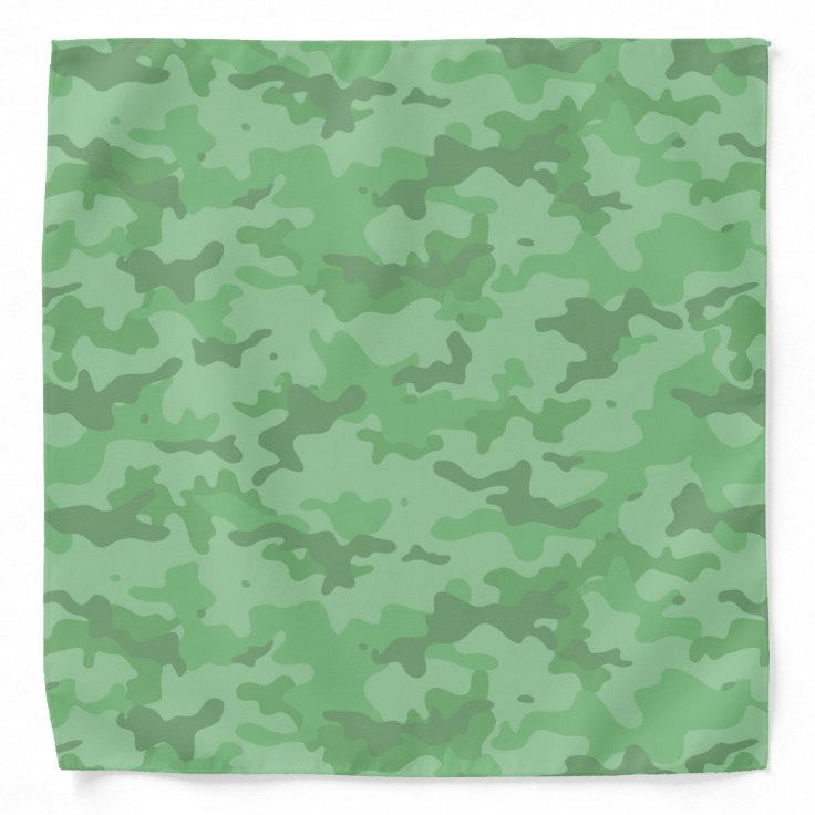 Green Camo Pattern Bandana (Front)