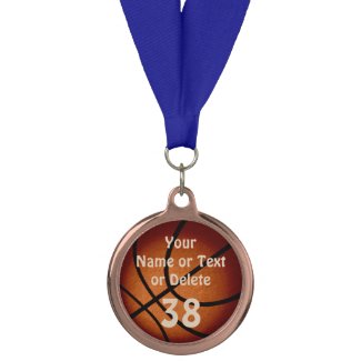 Custom Basketball Medal Awards with 2 Text Boxes