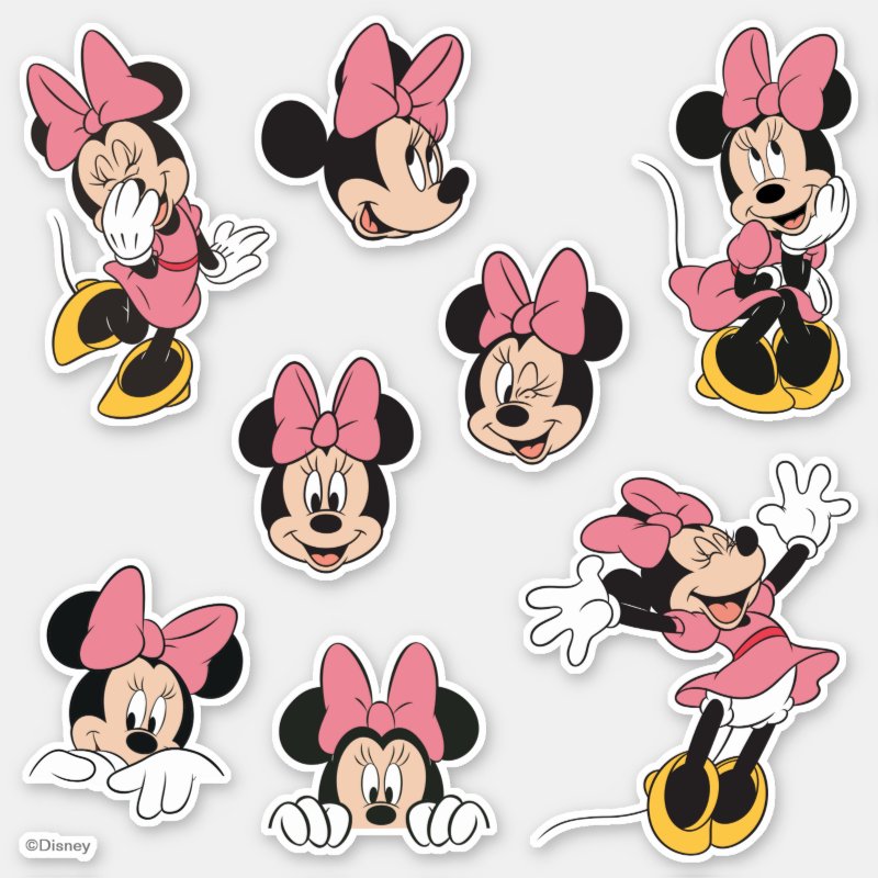 Minnie Mouse Pink Trend Sticker (Front)