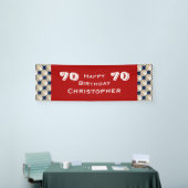 70th Birthday Party Baseball Banner, Adult Banner (Tradeshow)