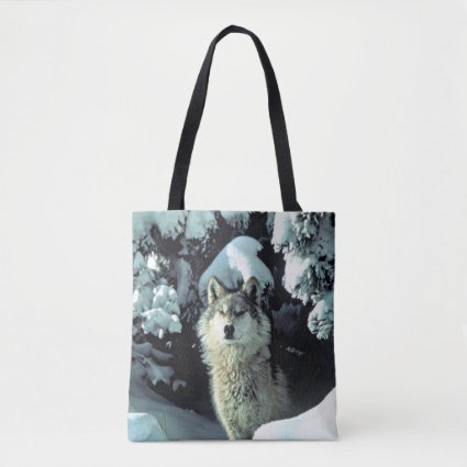 Wolf in the Snow Tote Bag