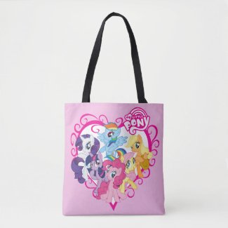 My Little Ponies Heart Tote Bag