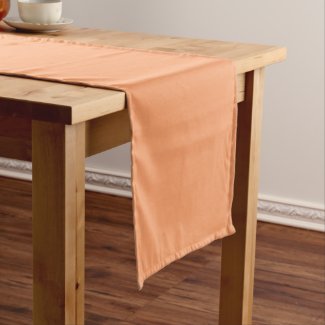 Solid Apricot Short Table Runner