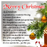 Grandson Poem - Christmas Design Metal Ornament | Zazzle.com