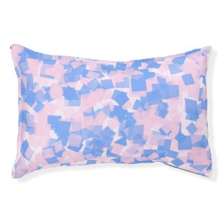 Pink and Blue Confetti Pet Bed
