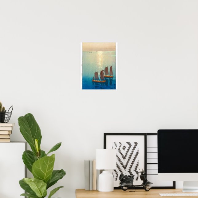 ukiyoe - Yoshida - 01  - Glittering Sea Poster (Home Office)