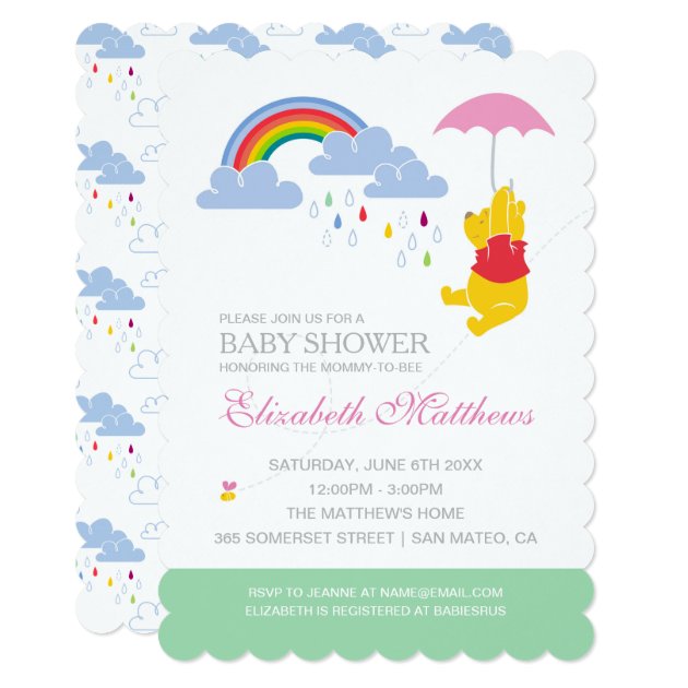 Winnie the Pooh | Girl Baby Shower Invitation