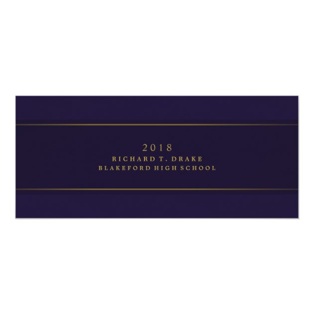 2018 Purple & Gold Ticket Graduation Party Invite