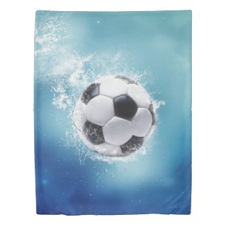Soccer Water Splash (1 side) Twin Duvet Cover