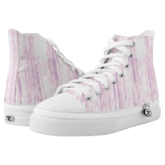 Pink Distressed Line Abstract Printed Shoes