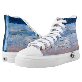 Ocean Waves on Shore Printed Shoes