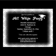 All White Attire Theme Graduation Party Invitation | Zazzle.com