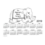 2019 White Elephant Calendar by Janz 3x4 Magnet Zazzle com