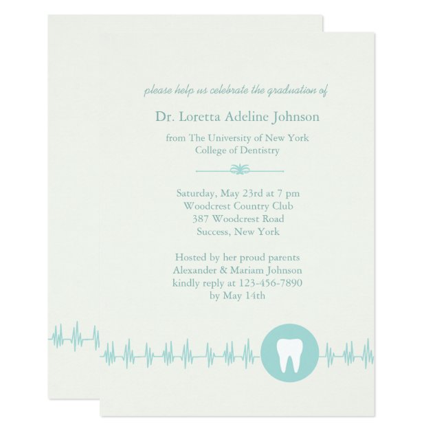 Dental School Graduation Invitation
