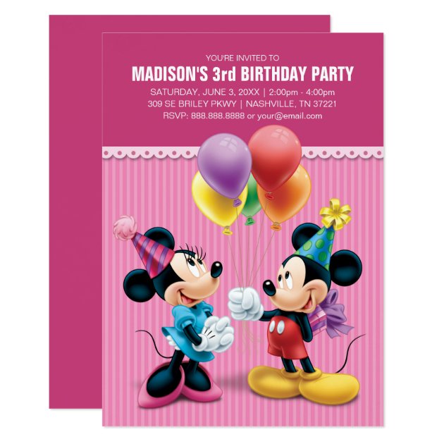 Mickey & Minnie | Birthday Invitation