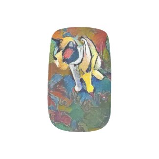 snowshoe abstract kitty   Minx® nail art