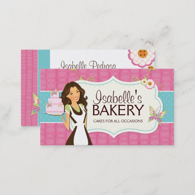 Whimsical Bakery Business Card (back side)