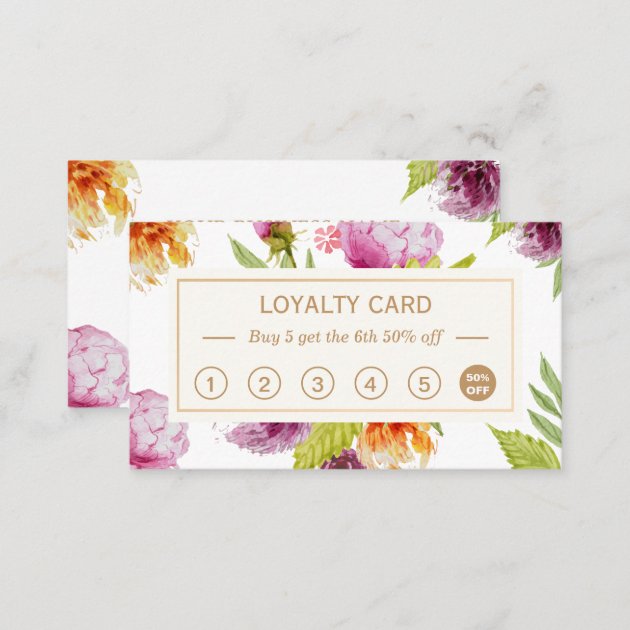 Classy Garden Floral Decor | Discount Loyalty (back side)