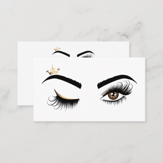 Makeup artist Wink Eye Beauty Salon Lash Extension Business Card (back side)