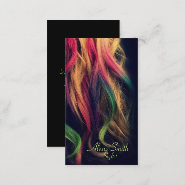 Rainbow Hair Stylist Profile Cards (back side)