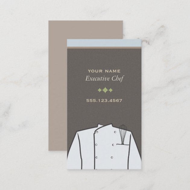 Executive Chef Business Card (back side)