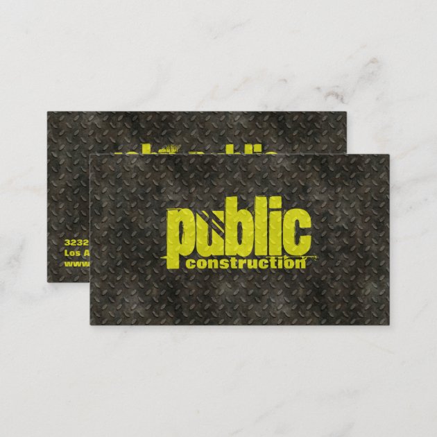 Metal Construction Welder Pattern Business Card (back side)