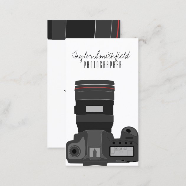 DSLR photography business card (back side)