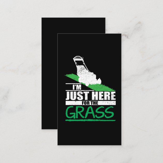 Lawn Care Funny Lawn Mower Grass Mowing Business Card (back side)