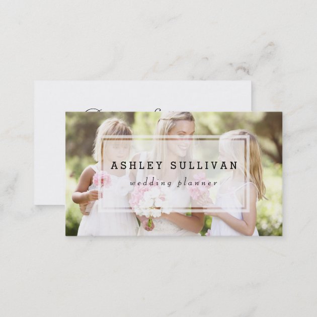 Modern Photo Overlay | Photography Business Card (back side)