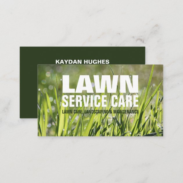 Lawn Care & Landscaping Business Card (back side)
