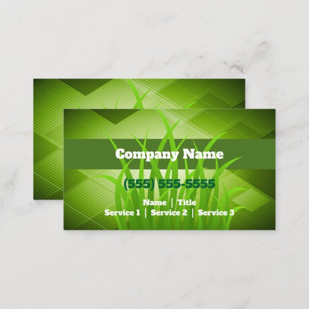 Lawn Care Gardening Landscaping Business Card (back side)