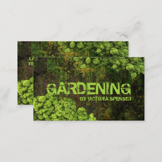 Landscaping Gardening Lawn Care Nature Architect Business Card (back side)