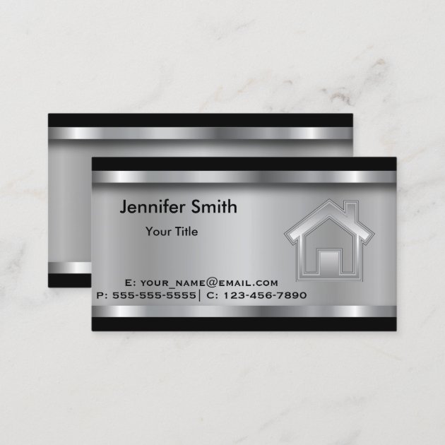 Real Estate Agent | Template | Professional Business Card (back side)