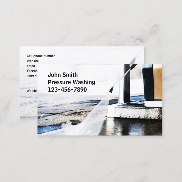 Pressure Washing Connect with Your Customer Business Card (back side)