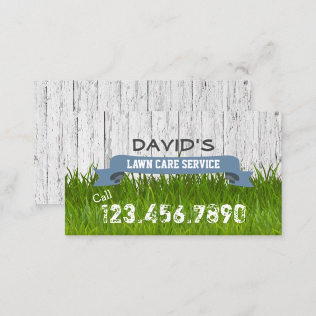 Lawn Care & Landscaping Service Professional Business Card (back side)