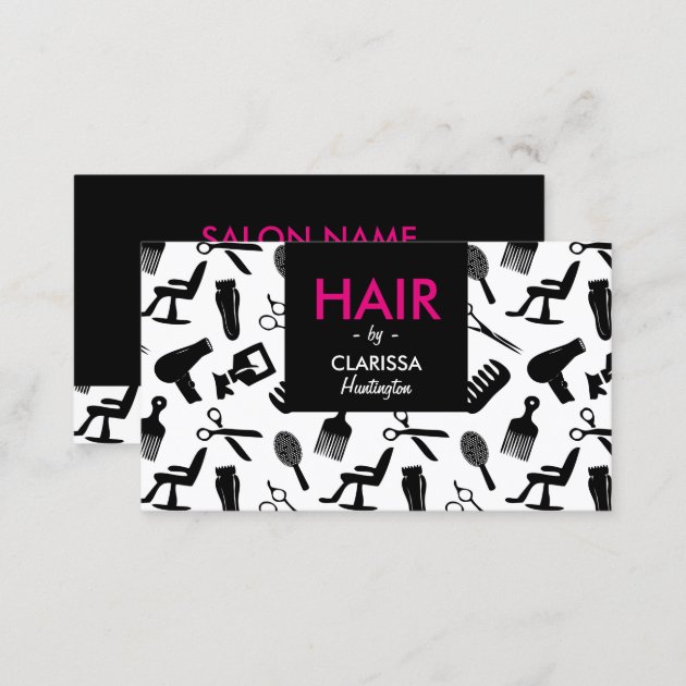 Chic Hair Stylist Business Card (back side)