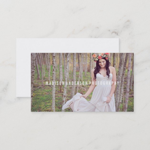 Minimal Overlay | Photography Business Cards (back side)