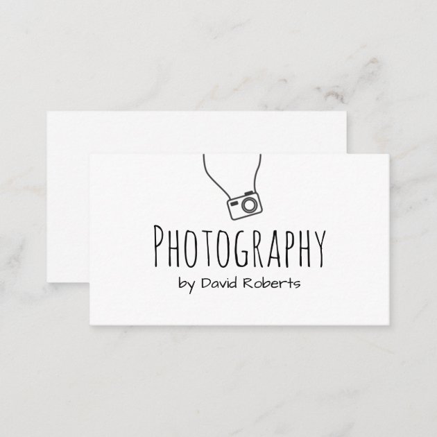Photography Hand Script Minimalist Business Card (back side)