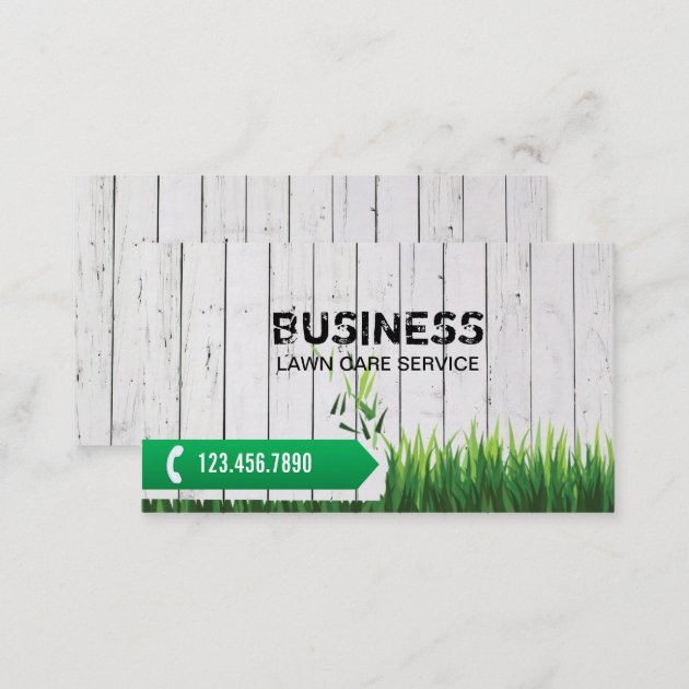 Professional Lawn Care Service Business Card (back side)